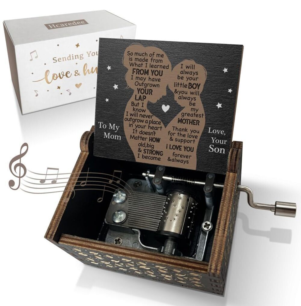 9752 Music Box Gifts for Mom from Son,You are My Sunshine Hand Crank